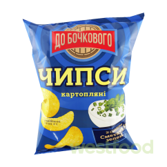 Чипси картопляні До Бочкового 100г Сметана із зеленню /уп.16шт/