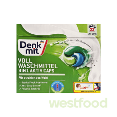 Капсули для прання Denkmit 22шт для білого /уп.5шт/