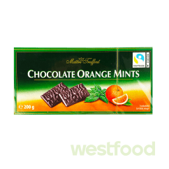 Цукерки MaitreTruffout ChocolateThins 200г апельсин /уп.16шт/