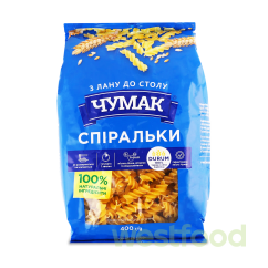 Макарони Чумак 400г Спіральки /в уп.20шт/