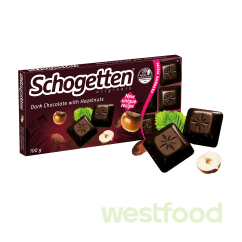 Шоколад Schogetten Dark Chocolate with Hazelnuts 100г