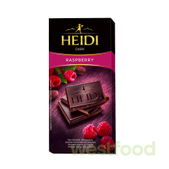 Шоколад HEIDI 80г чорний з малиною /в уп.20шт/