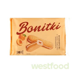 Печиво бисквітне Bonitki з вершково-абрикосовою начинкою 170г /в уп.16шт/