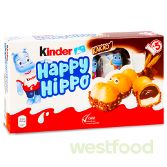 Батончик Kinder Happy Hippo Сaсao, 5*20,7г/в уп.10шт/