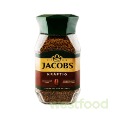 Кава розчинна Jacobs Kraftig 190г скло /в уп.6шт/