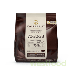 Шоколад у каллетах 400г Темний гіркий 70-30-38  Callebaut