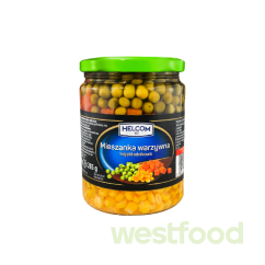 Суміш овочева (Горох-Морк-Кукур) Helcom 470г скло/уп.8шт/