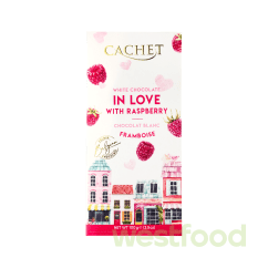 Шоколад Cachet Білий Raspberry 100г/в уп.12шт/