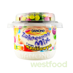 Йогурт DANONE 125г з драже MIX /в уп.12шт/