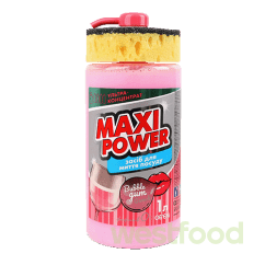 Засіб д/миття посуду MaxiPower 1л Бабл Гам /уп.6шт/