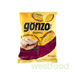Сухар GONZO 50г Багети пшеничні Пряна шинка