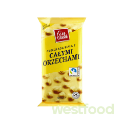 Шоколад Fin carre білий з цілим лісовим горіхом 100г /в уп.40шт/