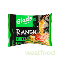Локшина ш.п. Ramen з соусом зі см. Курки 105г Glads /уп.20шт/