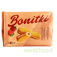Печиво бісквітне Bonitki з вершково-абрикосовою начинкою 170г /в уп.16шт/