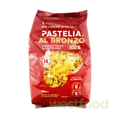 Макарони Pastelia Бронза 400г Локшина хвиляста коротка /уп.24шт/