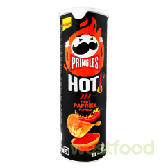 Чіпси Pringles 160г HOT Fiery Paprika Flavour/в уп.19шт/