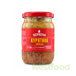 Консерва куряча Курятина Поліська" скло 0,5 1 шт /Вербена/