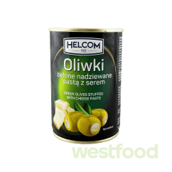 Оливки HELKOM 280г зелені з сиром ж/б /в уп.12шт/