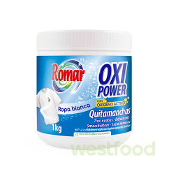 Кисневий відбілювач Romar Oxi Power 1кг для білих речей /уп.6шт/