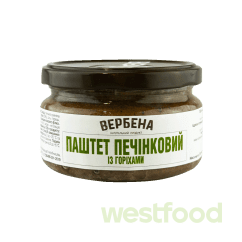 Паштет печінковий із горіхами скло 0,2 1 шт /Вербена/