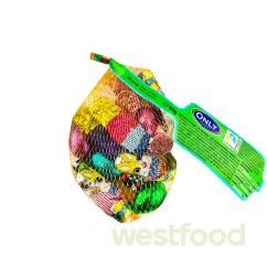 Шоколадні зайці+яйця Only сітка 84г /в уп.26шт/