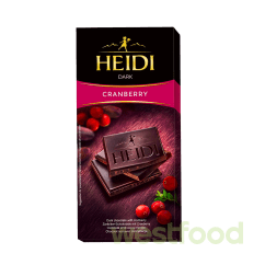 Шоколад HEIDI 80г чорний з журавлиною /в уп.20шт/