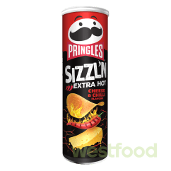 Чіпси Pringles 180г Sizzl'n Extra hot Cheese&Chilli/в уп.19шт/