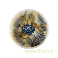 Рибне асорті в/о (скумбрія+філе оселедця+мідія) 300г