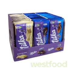 Шоколад Milka уп.60шт (White,Oreo,ChipsAhoy)*100г