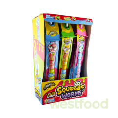 Цукерки JohnyBee Squeeze Worms 23г /уп.30шт/