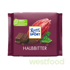 Шоколад Ritter Sport Halbbitter 100г, шт /в уп.12шт/
