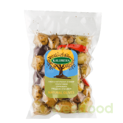 Оливки Калімера Грецькі велетні і солодк.перець 250г пакет