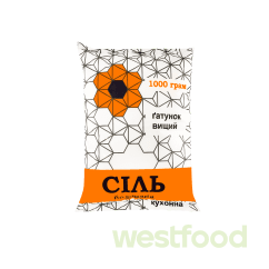 Сіль 1кг йодована кухонна Сайлент-Інвест /в уп.25шт/