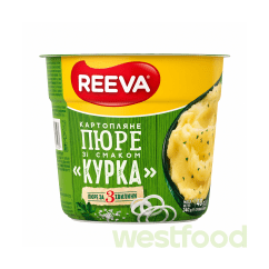 Пюре картопляне Reeva зі смаком Курки 40г стакан/уп.24шт/