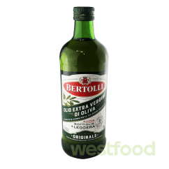 Олія 1л оливкова (скло) Bertolli Extra Vergine /в уп.12шт/