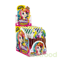 Цукерки JohnyBee Mallow Unicorn на паличці 35г /уп.18шт/