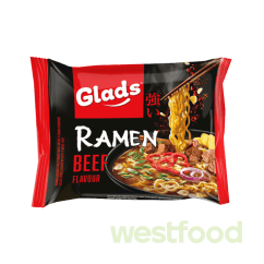 Локшина ш.п. Ramen з соусом зі см. Яловичини 105г Glads /уп.20шт/