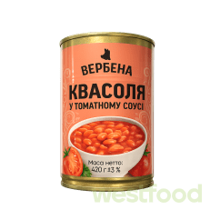 Квасоля у томатному соусі 420г ж/б /Вербена/