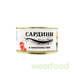 Сардина Рибна Затока в томатному соусі 240г /уп.48шт/