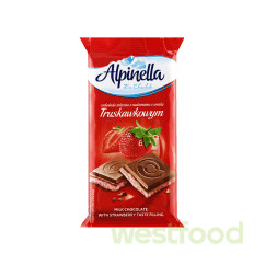 Шоколад Alpinella Полуниця 100г /в уп.19шт/