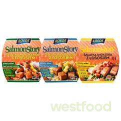 Салат з лососем SalmonStory 160г в асорт./уп.8шт/