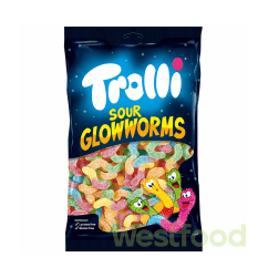 Желейки Trolli 1 кг Sour Glowworms/Черв'яки /в уп.8шт/