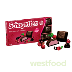 Шоколад Schogetten Dark Chocolate Cranberry/журавлина100г