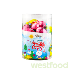 Шоколадні яйця Baron тубус 450г /уп.12шт/