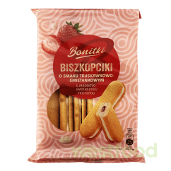 Печиво Bonitki з вершково-полуничною начинкою 170г /в уп.16шт/