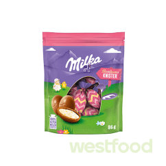 Шоколадні яйця Milka 86г Knister /уп.26шт/