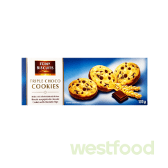 Печиво FeinyBiscuits Triple Choco Cookies 135г /в уп.20шт/