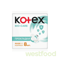 Прокладки Kotex 8шт Bio-Care Normal /уп.16шт/