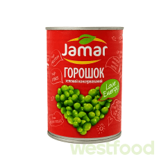 Горошок зелений консервований Jamar 400г /в уп.10шт/