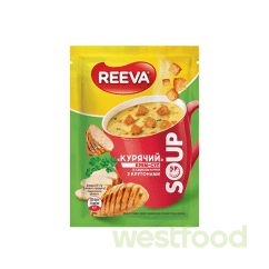 Крем-суп Reeva 17г зі см. Курки з крутонами /уп.28шт/